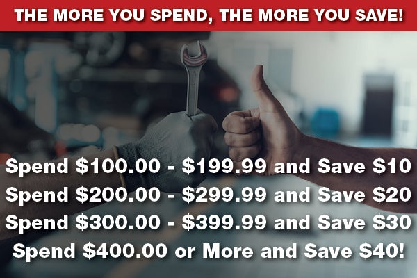 The More You Spend, The More You Save!